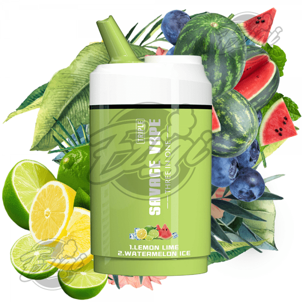 SAVAGE TRIPLE - LEMON LIME & WATERMELON ICE